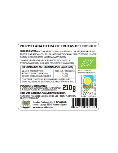 Mermelada Extra de Frutas del Bosque ECO